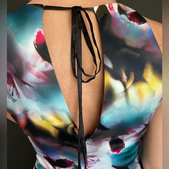 MONIQUE LHUILLIER DRESS FLORAL SZ 2 - Picture 8 of 13